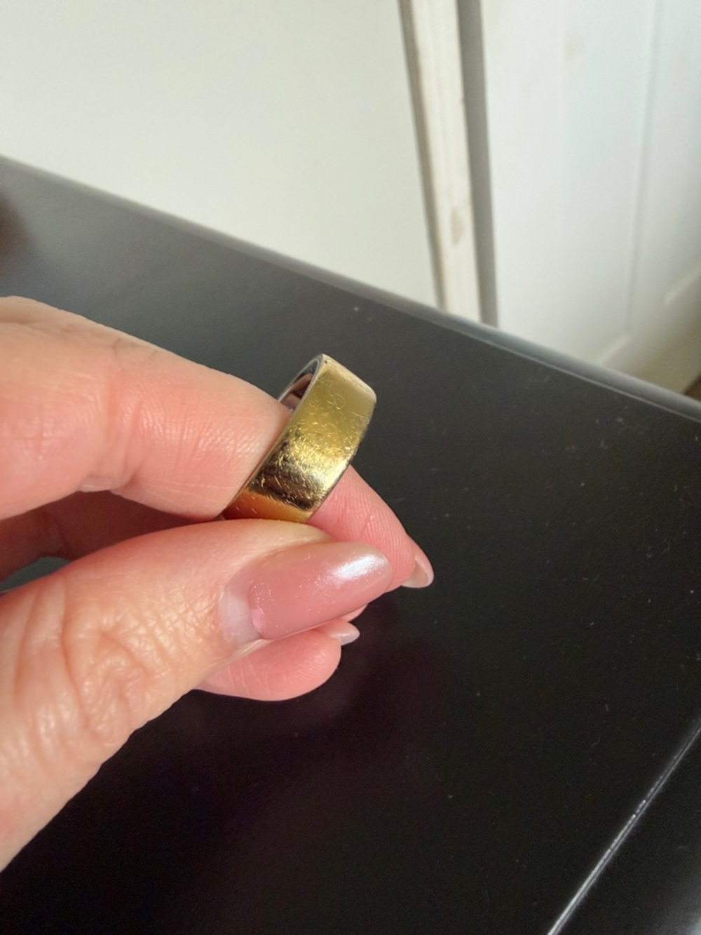 Oura Gold Tone Wide Band Ring